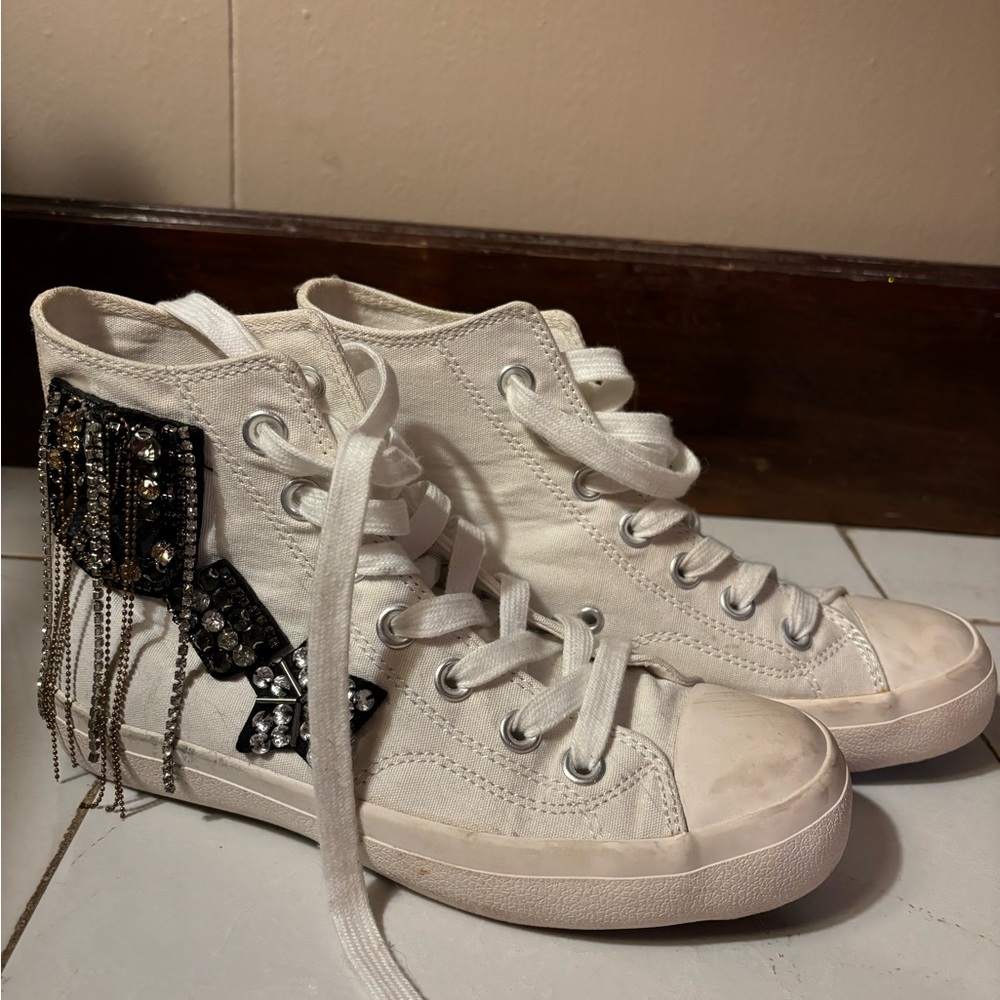 Embellished High-Top Sneakers